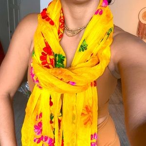 Indian style embroidered scarf